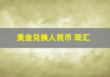 美金兑换人民币 现汇